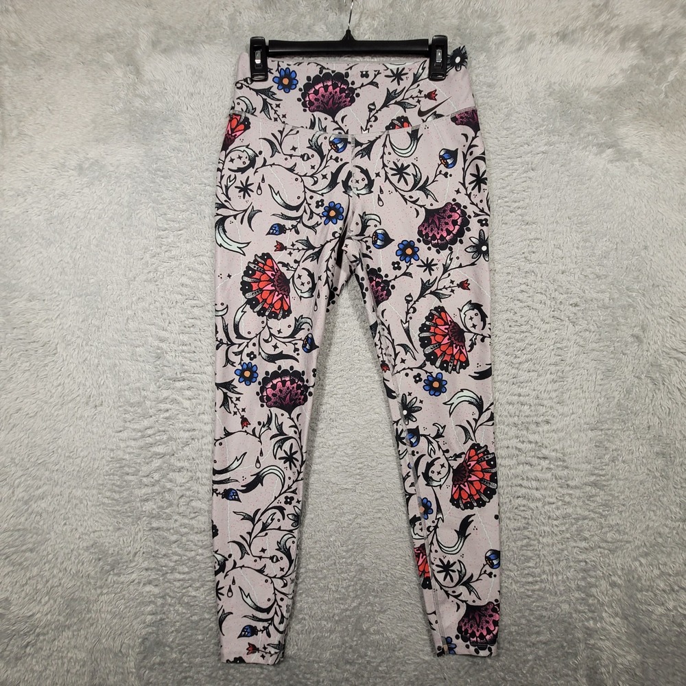 Nike Dri-FIT One Legend Floral Print Training Leggings Womens Medium